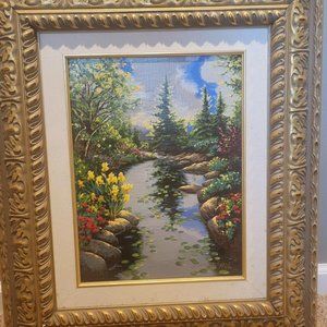 Quiet Interlude serigraph Nature Landscape Framed Art Schaefer Miles Painting